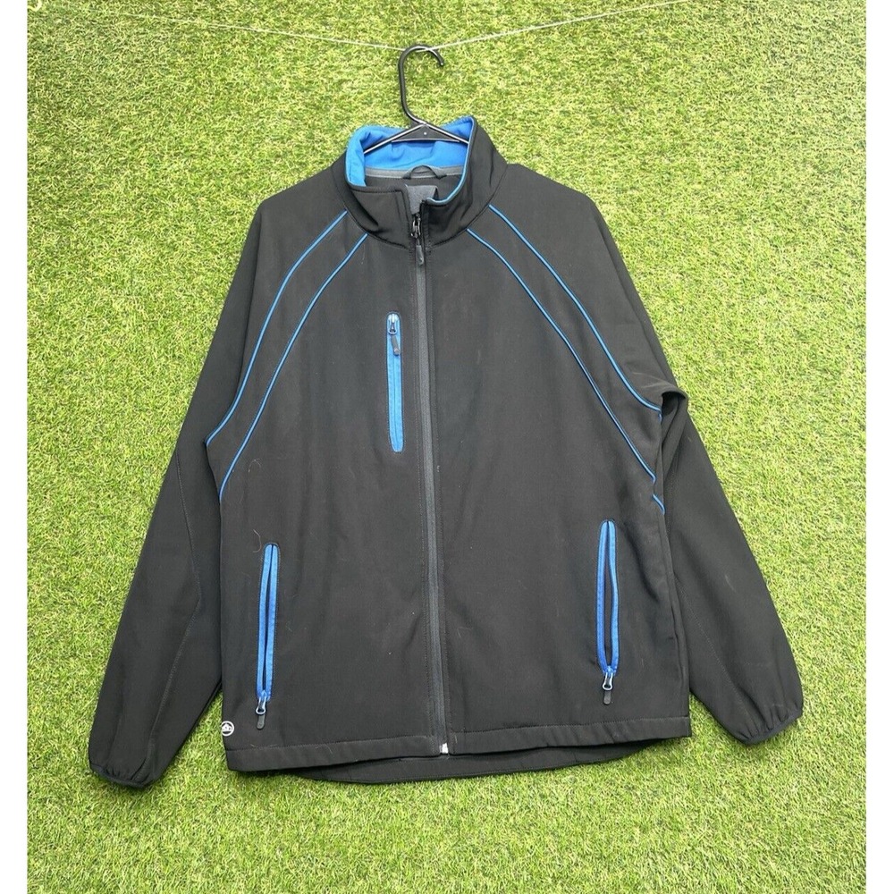 Gorpcore Stormtech Performance Jacket Mens Large Black Work Full Zip Up Logo